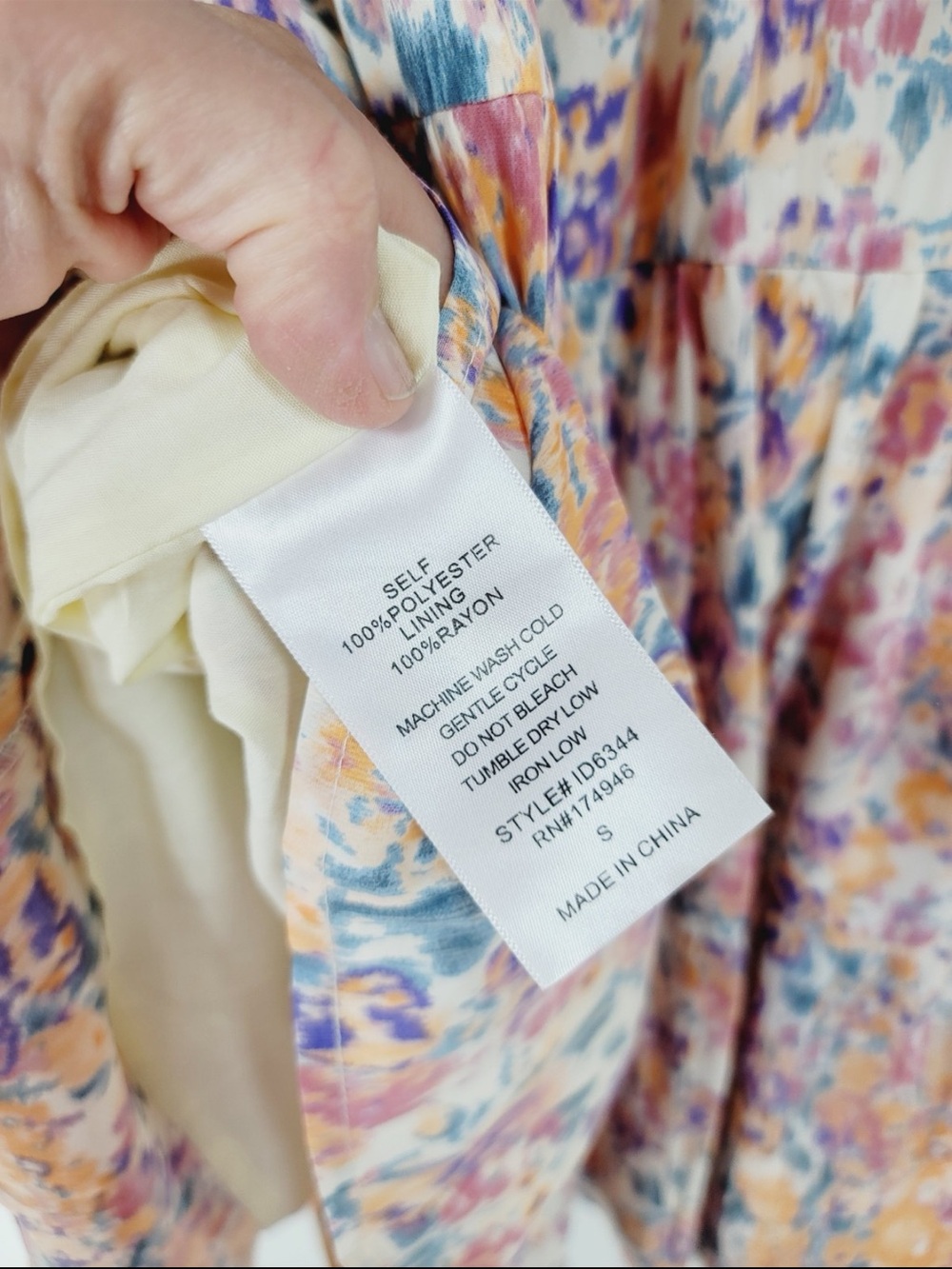 Hailey & Co Sleeveless Tiered Floral Sundress in Pastel Mix, Size Small - Picture 3 of 3
